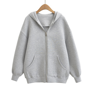 2025 femmes décontracté couleur unie à capuche veste nouveau à la mode Style ample éponge tissu automne design de mode sweats à capuche - Product Image 1