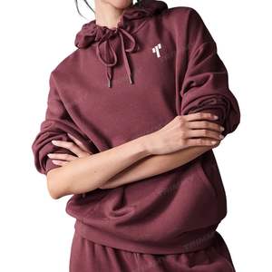 Haute qualité personnalisé femmes pull à capuche couleur unie décontracté hiver Sport Style fait Pakistan polaire col rond court - Product Image 1