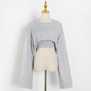 เสื้อฮู้ดดี้ลำลองผ้าคอตตอนผสมโพลีเอสเตอร์คุณภาพส่ง 100% ลายปักดีไซน์ 3 มิติ พร้อมฮู้ดแบบเรียบ - Product Image 4