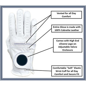 Gants de golf pour hommes OEM, haute qualité, premium, durables, en cuir véritable Cabretta, imperméables, antidérapants, pour usage sportif - Product Image 2