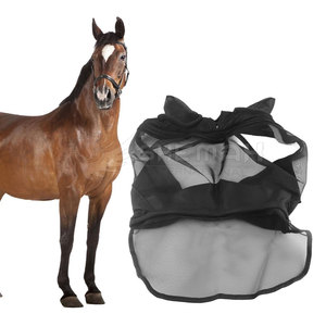 Équipement d'équitation de sport équestre de meilleure qualité, nouvelle couverture anti-mouches avec protection des oreilles en maille pour chevaux - Product Image 4