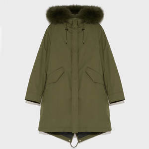 Veste parka matelassée respirante à fermeture éclair longue pour homme, style automne, logo, doublure en sherpa, vêtements d'extérieur personnalisés, coupe-vent, capuche en fourrure - Product Image 3