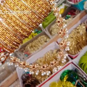 Ensemble de bracelets fantaisie géométriques en acier inoxydable pour femmes, style ethnique bohème, pour mariage, fête, tenue traditionnelle, mode - Product Image 5