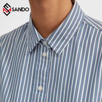 Blusas y Camisas de Manga Larga para Mujer de Verano con Logotipo Personalizado de la Mejor Calidad, Vestido Camisero 100% Algodón con Bordado