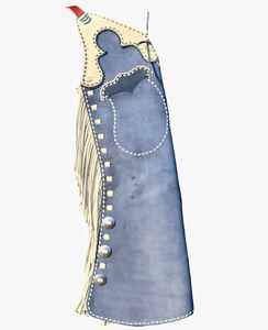 Chaps en cuir western pour hommes avec fermeture à boutons et poche personnalisable pour l'équitation et l'entraînement - Product Image 2