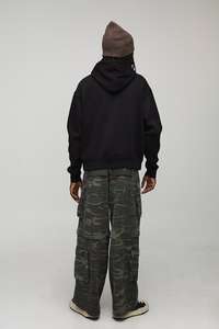 Hiver Extérieur Mode Chaud Hommes Coton Hoodies Multicolor Solid Pullover Hoodies Sweatpants Set For Unisex - Product Image 4