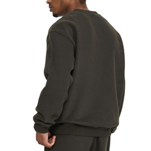 Sweat-shirt personnalisé pour homme Oversize Vert Tendance Gris Polaire lourde Col rond Noir Sweat-shirt à col rond pour homme de qualité supérieure - Product Image 6