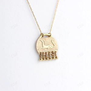 จี้เครื่องรางรูปสัตว์ในตำนานทอง18K สีเหลืองสำหรับงานแต่งงานและงานปาร์ตี้ผู้ผลิตในอินเดีย - Product Image 5