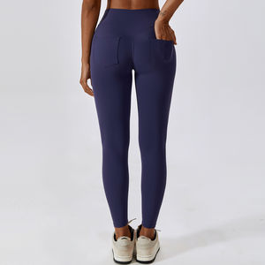 Leggings de Yoga de Cintura Alta para Mujer, Tejidos a Medida con Algodón/Fibra de Bambú, Control de Abdomen, Mallas de Entrenamiento para Fitness 2024 - Product Image 5
