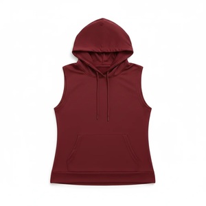 Débardeur de sport pour femmes avec poches kangourou et capuche intégrée, idéal pour le bootcamp et le cyclisme en salle - Product Image 2