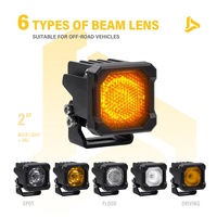 Feux de jour LED DRL ambre de 2 pouces pour conduite tout-terrain, voitures, camions, pick-up, UTV, 4x4, F150, Tacoma, Bronco, RZR, Can-Am, Maverick, Polaris