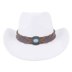 Nuevos sombreros de vaquero de cuero al aire libre para hombres de vaquero occidental personalizados Sombreros de vaquero en cuero genuino Sombreros de moda al por mayor - Product Image 2