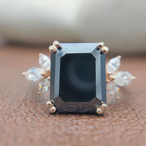 Anillo de compromiso de diamante de moissanita impecable de oro rosa de lujo Boutique joyería de Boda nupcial para fiestas regalos aniversarios - Product Image 1