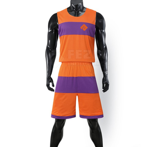 เครื่องแบบบาสเก็ตบอลสำหรับผู้ชายเครื่องแบบบาสเก็ตบอลวัสดุโพลีเอสเตอร์ทนทาน - Product Image 2