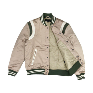 Custom Wholesale High Street OEM Service 100% Polyester Satin Varsity Baseball Winter 2024 New Style Satin <b>Jackets</b> For <b>Men's</b> - Product Image 3