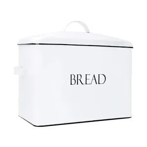 Full Stainless Steel Gray Bread Box and Bins for Kitchen <b>Accessories</b> New Look Bread Box White 304 Metal Bin in Low Price - Product Image 5