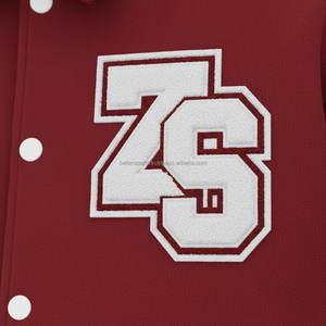 Veste universitaire en mélange de laine de qualité supérieure 420 GSM couleur marron lourd personnalisé Chenille Logo broderie veste universitaire pour homme - Product Image 6