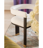 Offre spéciale, chaises rembourrées confortables à structure métallique pour table à manger, chaise moderne de salon, chaise à baril