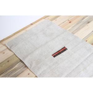 Alfombra Vintage Decorativa de 2.6x6.2 pies (79x188 cm), Alfombra Turca a Rayas Grises con Diseño de Patchwork - Product Image 5