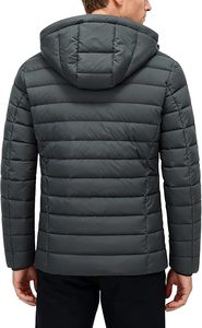 Veste matelassée thermique d'extérieur pour homme, coupe-vent, légère, avec capuche, parka, vêtements de sport - Product Image 4