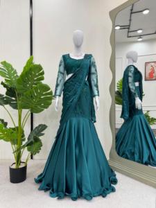 Hermosa ropa de fiesta lista para usar Lehenga Saree - Product Image 3