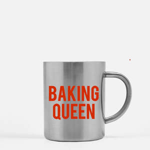 Termo Baking Queen Dorado/Plateado de 900ml, Diseño Clásico para Regalos Empresariales, con Tapa para Bebidas Frías y Calientes - Product Image 1