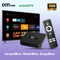 TV Box Inteligente de Alto Rendimiento con Quad Core OM MAX 5G, Android 9.0, 1GB, 8GB, 1080P HD, WiFi 5G, BT4.0, LAN de 100M