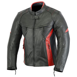 Blouson de moto fiable avec logo avant, style classique, coupe-vent, en cuir premium pour l'hiver - Product Image 3