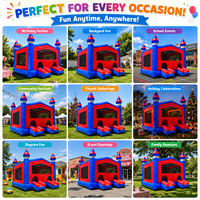 Château gonflable commercial, grande structure de saut pour enfants avec deux entrées, château gonflable extérieur pour fêtes