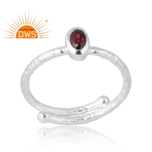 Hot Selling 925 Sterling <b>Silver</b> Natural <b>Garnet</b> Gemstone <b>Ring</b> Custom Jewelry For Women Gift For Her - Product Image 1