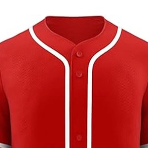 Custom Unisex Breathable Quick Dry 100% Polyester Full <b>Button</b> Baseball Jersey Uniform - Product Image 4