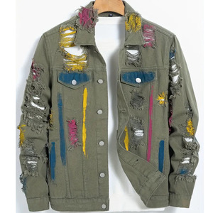 เสื้อแจ็กเก็ตผ้ายีนส์สีล้วนมีกระดุมปกคอพับตั้งหลายกระเป๋าลำลองแขนยาวสำหรับฤดูหนาว2025ใหม่ - Product Image 1