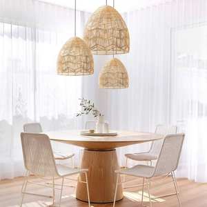 High Quality Lace Rattan Pendant Light. Sustainable Lighting. Lacy Rattan Pendant Light. Rattan <b>Lampshade</b>. - Product Image 2