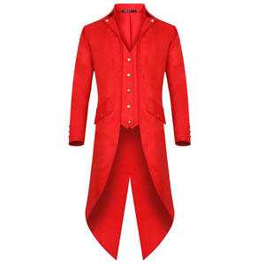 Veste Steampunk Vintage d'Halloween pour hommes Manteau de Cosplay victorien gothique respirant à séchage rapide Costume de vampire personnalisé - Product Image 3