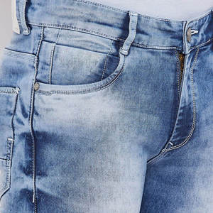 กางเกงยีนส์แบบสลิมฟิตของผู้ชายกางเกงวินเทจผ้าคอตตอนซักได้ - Product Image 6