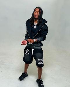 Vente en gros de sweats à capuche en coton épais broderie à impression bouffante fermeture éclair personnalisée techniques de strass design de mode respirant - Product Image 2