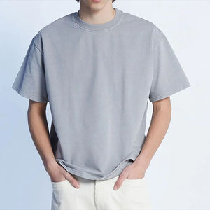 Conception de logo graphique personnalisé T-shirt surdimensionné Boxy T-shirt vierge avec impression de logo personnalisé et épaules tombantes pour hommes - Product Image 1