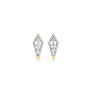 ต่างหูคริสตัลควิลล์โกลด์และไดมอนด์แบบห่วงและแบบกุ๊กกี้ - Product Image 1