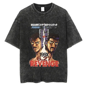 T-shirts streetwear pour hommes de haute qualité 100% coton, lavage à l'acide, avec options personnalisables, tissu écologique - Product Image 3