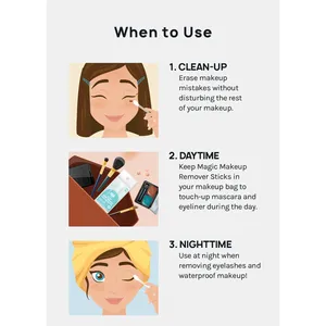 A3shop AOA Magic Organic <b>Makeup</b> <b>Remover</b> Sticks Face-Care Oil and <b>Cream</b> Form Infused with Herbal Ingredients - Product Image 4