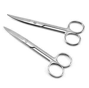 Tijeras de vendaje quirúrgico, instrumento Oftalmológico de acero inoxidable de alta calidad, 14cm, Blunt curvo, 2 uds. - Product Image 4