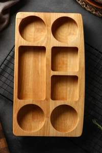 Wholesale Custom Rustic Brown round <b>Walnut</b> Wood Serving Food Tray Large Small Sizes Decorative Handles Natural SARVING TRAYS - Product Image 3