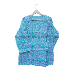 ชุดชุดนอนยาวผ้าฝ้ายแบบยูนิเซ็กส์ชุดใส่นอนแสนสบายพิมพ์ลายดอกไม้ชุดกลางคืนชุดของขวัญคริสต์มาส - Product Image 2