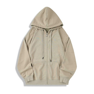 Logo personnalisé hommes femmes fermeture éclair décontracté surdimensionné chaud velours polaire mode fermeture éclair sweat à capuche sweat à capuche - Product Image 5