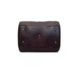 Gran oferta, la mejor bolsa de lona de cuero para gimnasio, bolsa de equipaje de viaje de gran capacidad, venta al por mayor, fin de semana de Fitness personalizado con correa para el hombro - Product Image 5