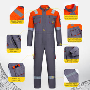 Combinaison de travail intégrale en coton durable avec plusieurs poches pour un usage industriel mécanique et de construction unisexe - Product Image 4