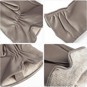 2024 guantes de cuero de invierno para mujer con pantalla táctil para mensajes de texto, conducción cálida, piel de cordero, 100% - Product Image 3