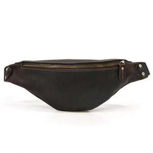 Compre al por Mayor Bolsos de Pecho Personalizados de Cuero Genuino Marrón, Bolsa de Pecho de Cuero para Oficina para Hombres y Mujeres - Product Image 1