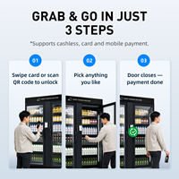 Distributeur automatique intelligent LERKE Ai Vending Shop 24/7 / Distributeur automatique combiné Grab & Go AI Smartcooler