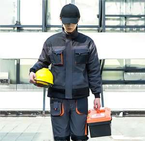 Recién llegado, monos de trabajo para hombres, pantalones con pechera de algodón con bolsillos impermeables para traje, ropa de trabajo, chaqueta y pantalones, uniformes, pantalones Cargo - Product Image 6